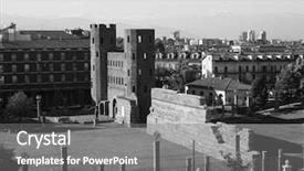 Presentation with italy - Cool new PPT layouts with palatine gate ruins in turin backdrop and a gray colored foreground