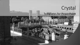  Presentation with italy - PPT theme enhanced with palatine gate ruins in turin background and a light gray colored foreground