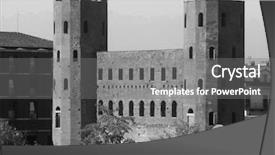  Presentation with italy - Amazing presentation design having palatine gate ruins in turin backdrop and a gray colored foreground