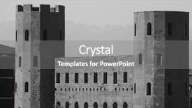  Presentation with white dna black - Presentation design featuring palatine gate ruins in turin background and a gray colored foreground