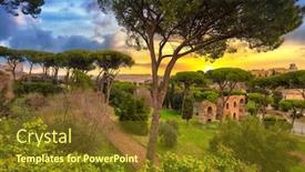  Presentation with rome italy - PPT layouts featuring palatino-hill-in-rome background and a tawny brown colored foreground