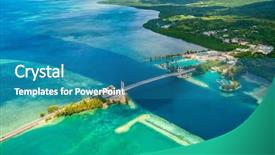  Presentation with pacific islands - PPT layouts consisting of palau tropical islands and pacific background and a teal colored foreground