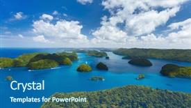 Presentation with asia - PPT layouts with palau tropical islands and pacific background and a ocean colored foreground