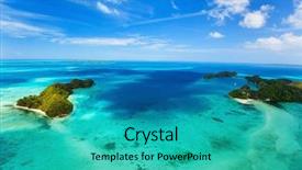  Presentation with pacific islands - Cool new PPT layouts with palau tropical islands and pacific backdrop and a teal colored foreground