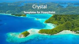  Presentation with pacific islands - Colorful slides enhanced with palau tropical islands and pacific backdrop and a teal colored foreground