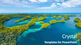  Presentation with pacific islands - Amazing presentation theme having palau tropical islands and pacific backdrop and a  colored foreground