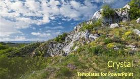  Presentation with mountains fantasy abstract nature landscape - Slides featuring palava-landscape-natural-monument-cat background and a tawny brown colored foreground