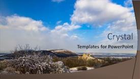  Presentation with czech republic - Presentation design enhanced with palava-winter-landscape-with-sirotci background and a light blue colored foreground