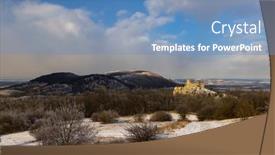  Presentation with czech republic - Presentation design having palava-winter-landscape-with-sirotci background and a teal colored foreground