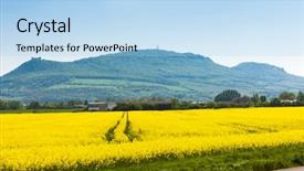  Presentation with czech republic - Colorful presentation enhanced with palava-with-rape-field-czech backdrop and a  colored foreground