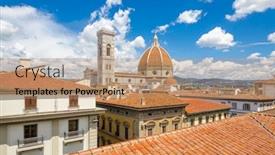  Presentation with santa - PPT layouts with palazzo vecchio and cathedral of santa maria del fiore duomo florence italy background and a coral colored foreground