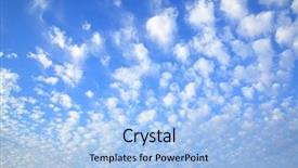  Presentation with clouds - Slide set consisting of pale blue - evening sky with lots small background and a light blue colored foreground