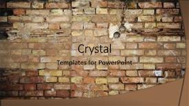  Presentation with red brick wall - Beautiful PPT theme featuring pale grey red - brick wall backdrop and a coral colored foreground