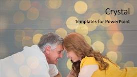  Presentation with christmas lights - Amazing slides having pale grey red - casual couple lying on floor backdrop and a coral colored foreground
