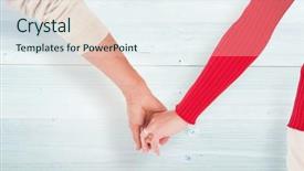  Presentation with bleached - Amazing presentation having pale grey red - couple holding hands rear view backdrop and a  colored foreground