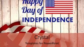  Presentation with independence day - Cool new presentation theme with pale grey red - happy independence day text backdrop and a red colored foreground