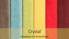  Presentation with textile - Colorful PPT theme enhanced with pale grey red - textile materials variety shades backdrop and a yellow colored foreground