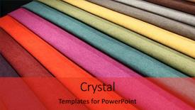  Presentation with textile - Cool new PPT layouts with pale grey red - textile materials variety shades backdrop and a red colored foreground
