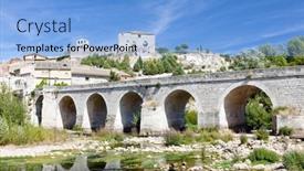  Presentation with spain - Amazing PPT theme having palenzuela-castile-and-leon-spain backdrop and a light blue colored foreground