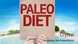  Presentation with heart disease diet - Amazing PPT theme having paleo diet card backdrop and a  colored foreground