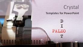  Presentation with diet - Slide deck featuring paleo-diet-phrase-written background and a lemonade colored foreground