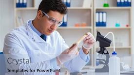  Presentation with bone - Cool new theme with paleontologist-looking-at-extinct-animal backdrop and a light blue colored foreground