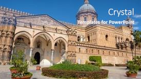  Presentation with italy - PPT layouts having palermo-cathedral-duomo-di-palermo background and a teal colored foreground