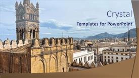  Presentation with roof - PPT theme enhanced with palermo-cathedral-from-the-roof background and a sky blue colored foreground