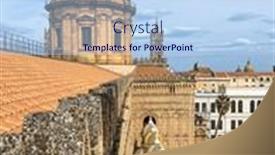  Presentation with roof - Theme with palermo-cathedral-from-the-roof background and a light blue colored foreground