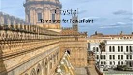  Presentation with roof - Presentation design consisting of palermo-cathedral-from-the-roof background and a light blue colored foreground