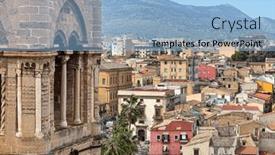  Presentation with roof - Presentation enhanced with palermo-cathedral-from-the-roof background and a light blue colored foreground