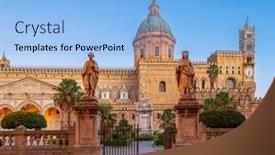  Presentation with italy - PPT theme with palermo-italy-at-the-palermo background and a light blue colored foreground
