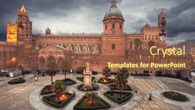  Presentation with italy - PPT layouts having palermo-italy-at-the-palermo background and a tawny brown colored foreground