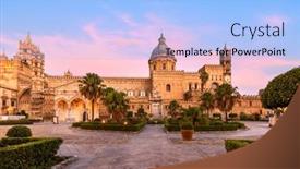  Presentation with italy - Slide deck with palermo-italy-at-the-palermo background and a light blue colored foreground