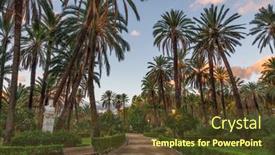  Presentation with public - Theme featuring palermo-italy-at-villa-bonnano background and a tawny brown colored foreground