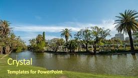  Presentation with recreation - Theme having palermo park in argentina green background and a tawny brown colored foreground
