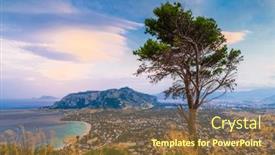  Presentation with dusk - Theme having palermo-sicily-italy background and a tawny brown colored foreground