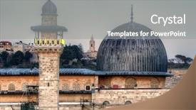  Presentation with third - Amazing slide deck having palestine - al aqsa mosque the third backdrop and a gray colored foreground