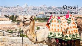  Presentation with palestine - Slides consisting of palestine - camel on mount of olives background and a light blue colored foreground