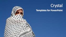  Presentation with palestine - Colorful slides enhanced with palestine - girl with scarf backdrop and a ocean colored foreground