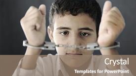  Presentation with palestine - Cool new theme with palestine - kid with handcuffs on hands backdrop and a coral colored foreground