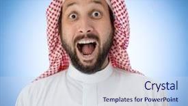  Presentation with muslim feminism - Presentation theme enhanced with palestine - portrait of an amazed young background and a sky blue colored foreground