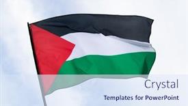  Presentation with palestine - Theme having palestine-national-flag-waving background and a sky blue colored foreground
