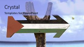  Presentation with palestine - Colorful presentation theme enhanced with egypt flag - palestine wooden sign with river backdrop and a light blue colored foreground