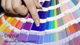  Presentation with color - PPT theme enhanced with palette cmyk - choosing color from color scale background and a light blue colored foreground