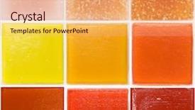  Presentation with rich - Presentation featuring palette of a rich glass tiles background and a coral colored foreground