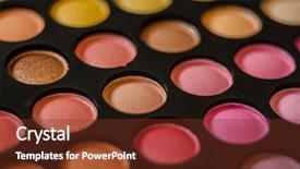  Presentation with colorful eye - Colorful slide deck enhanced with palette of colorful eye shadows backdrop and a tawny brown colored foreground