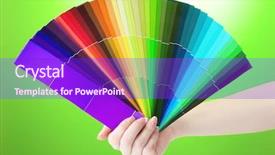  Presentation with bright - PPT theme featuring palette of colors on green background and a  colored foreground