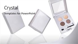  Presentation with packaging - Slide deck having cozy living room with high wooden vaulted ceiling and carpet floor furnished with large beige sofa cabinet and black coffee table with drawers view of staircase background and a gray colored foreground.