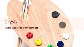  Presentation with paint art - Slide deck enhanced with palette with paint and brush background and a lemonade colored foreground